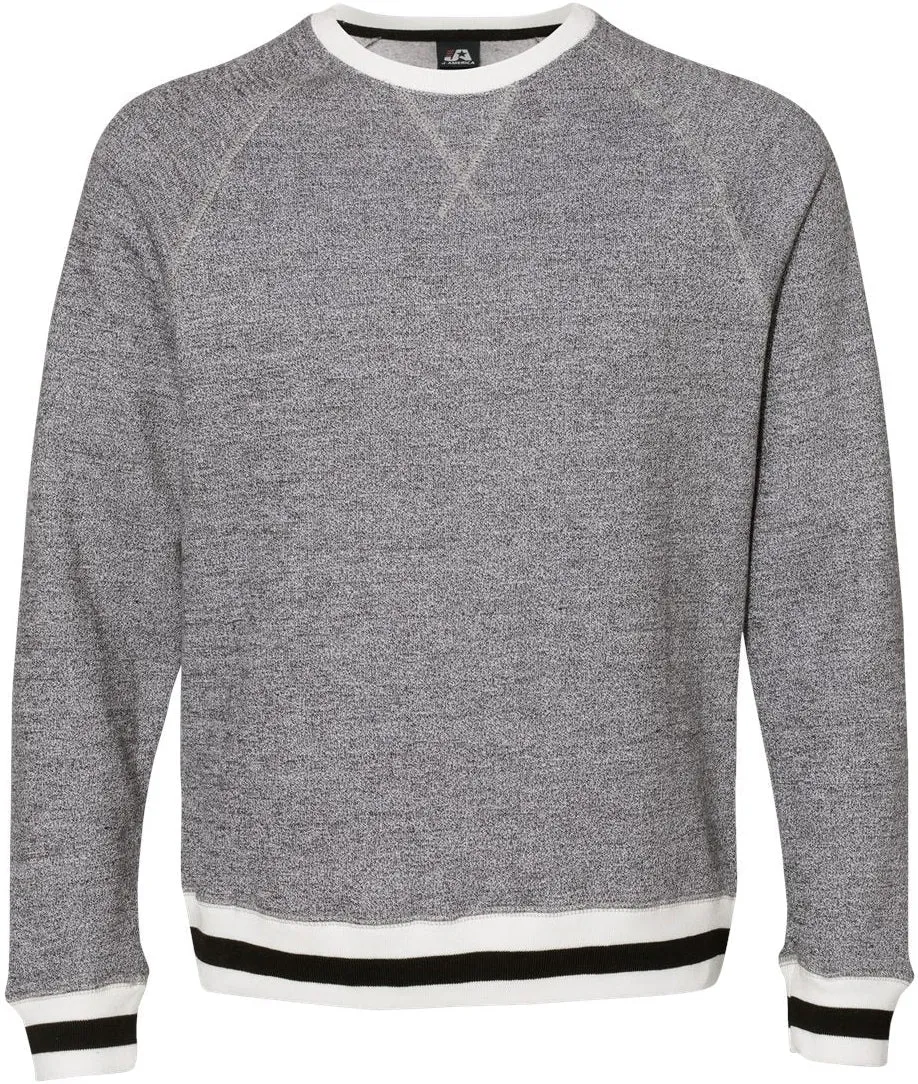 J America Peppered Fleece Crewneck Sweatshirt