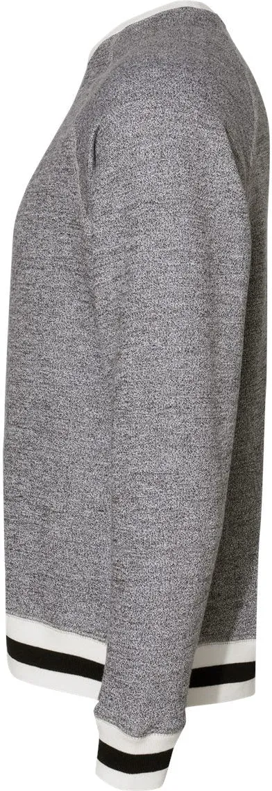 J America Peppered Fleece Crewneck Sweatshirt