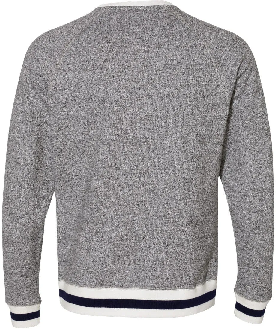 J America Peppered Fleece Crewneck Sweatshirt