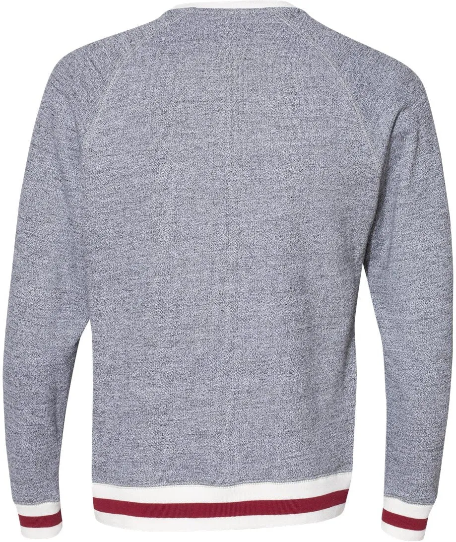 J America Peppered Fleece Crewneck Sweatshirt