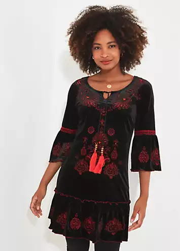 Joe Browns Evie Embroidered Tunic Dress | Kaleidoscope