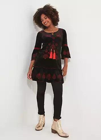 Joe Browns Evie Embroidered Tunic Dress | Kaleidoscope