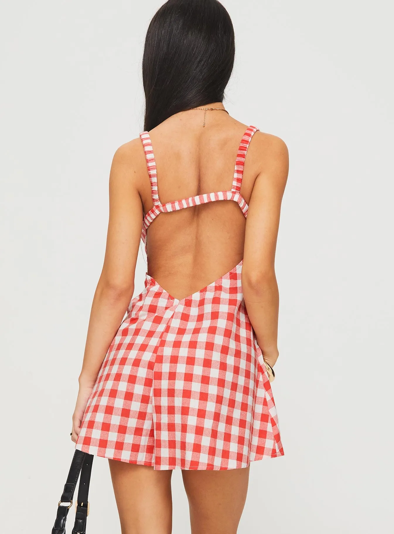 Jorda Romper Red Gingham