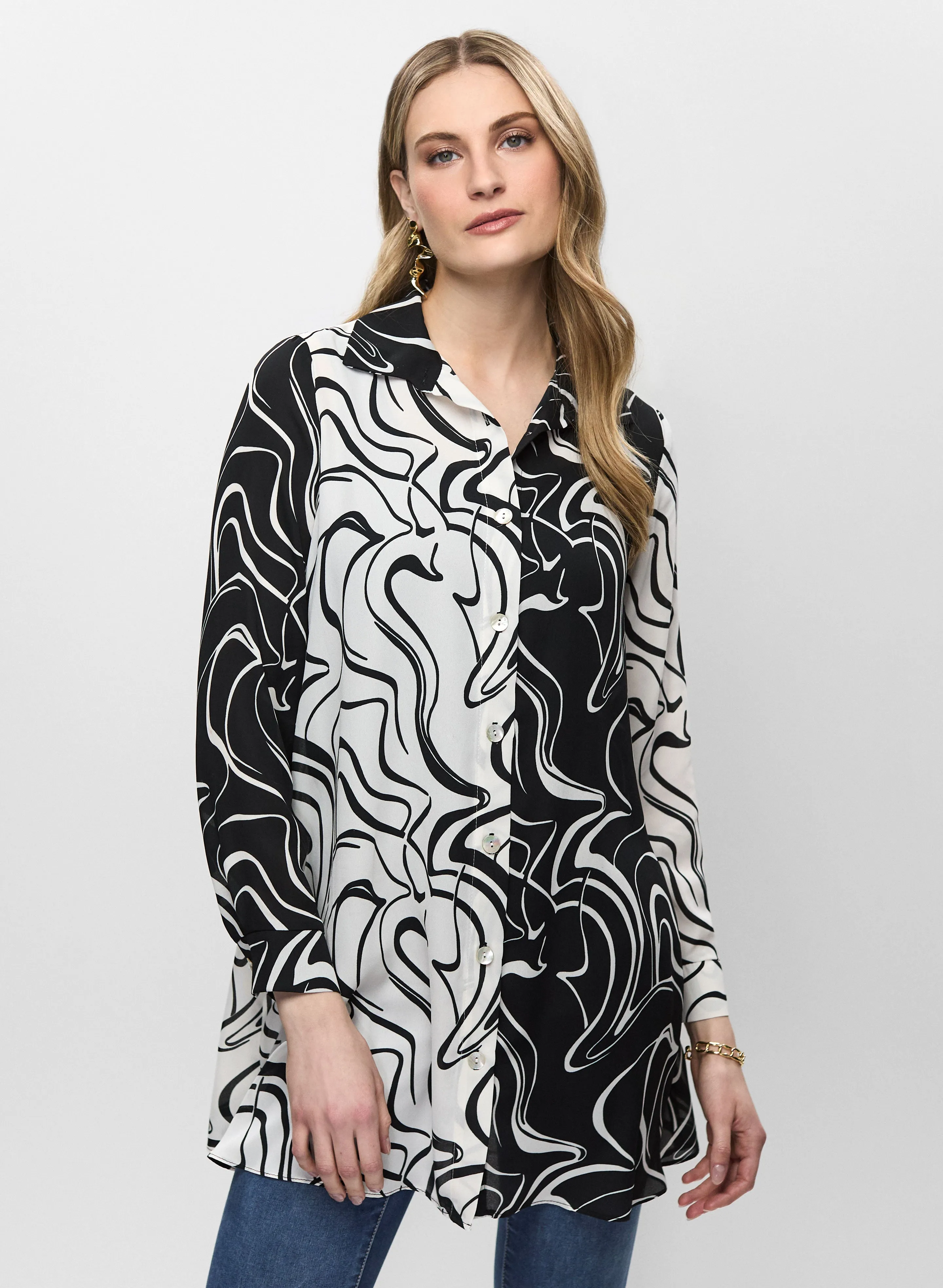 Joseph Ribkoff - Mixed Print Tunic