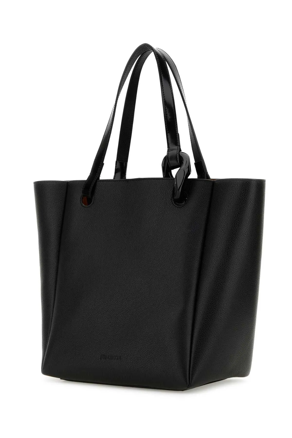 Jw Anderson Black Leather Jwa Corner Shopping Bag