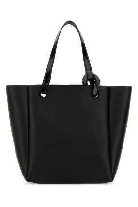 Jw Anderson Black Leather Jwa Corner Shopping Bag