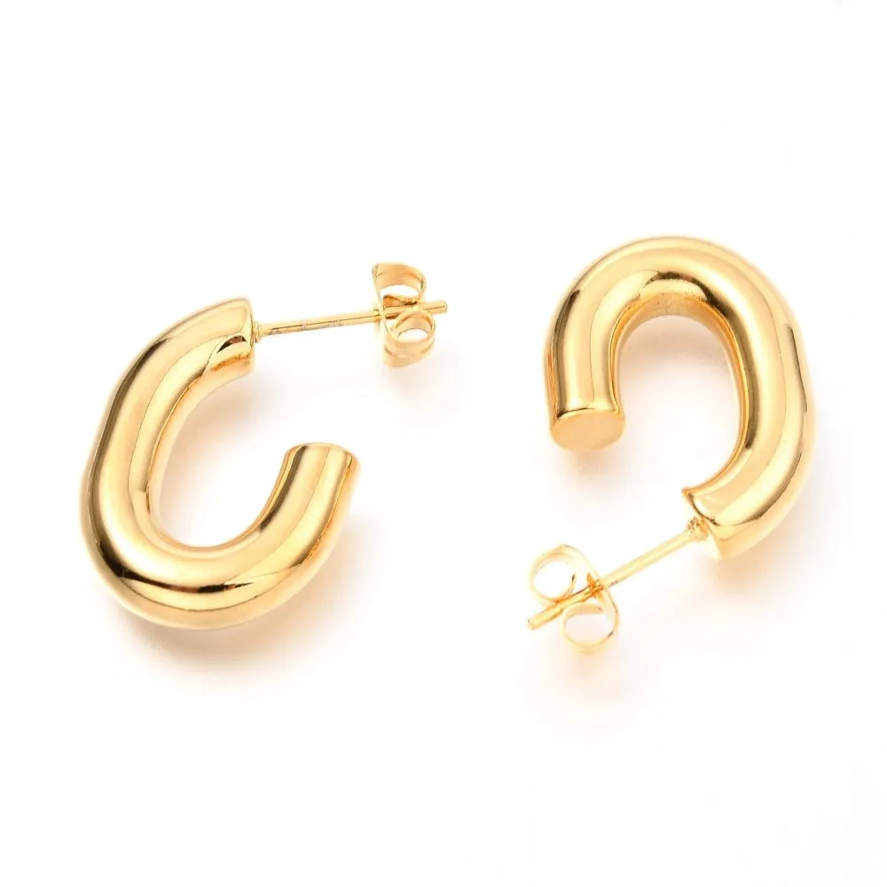 Katie | Thick Dome Hoop Earrings