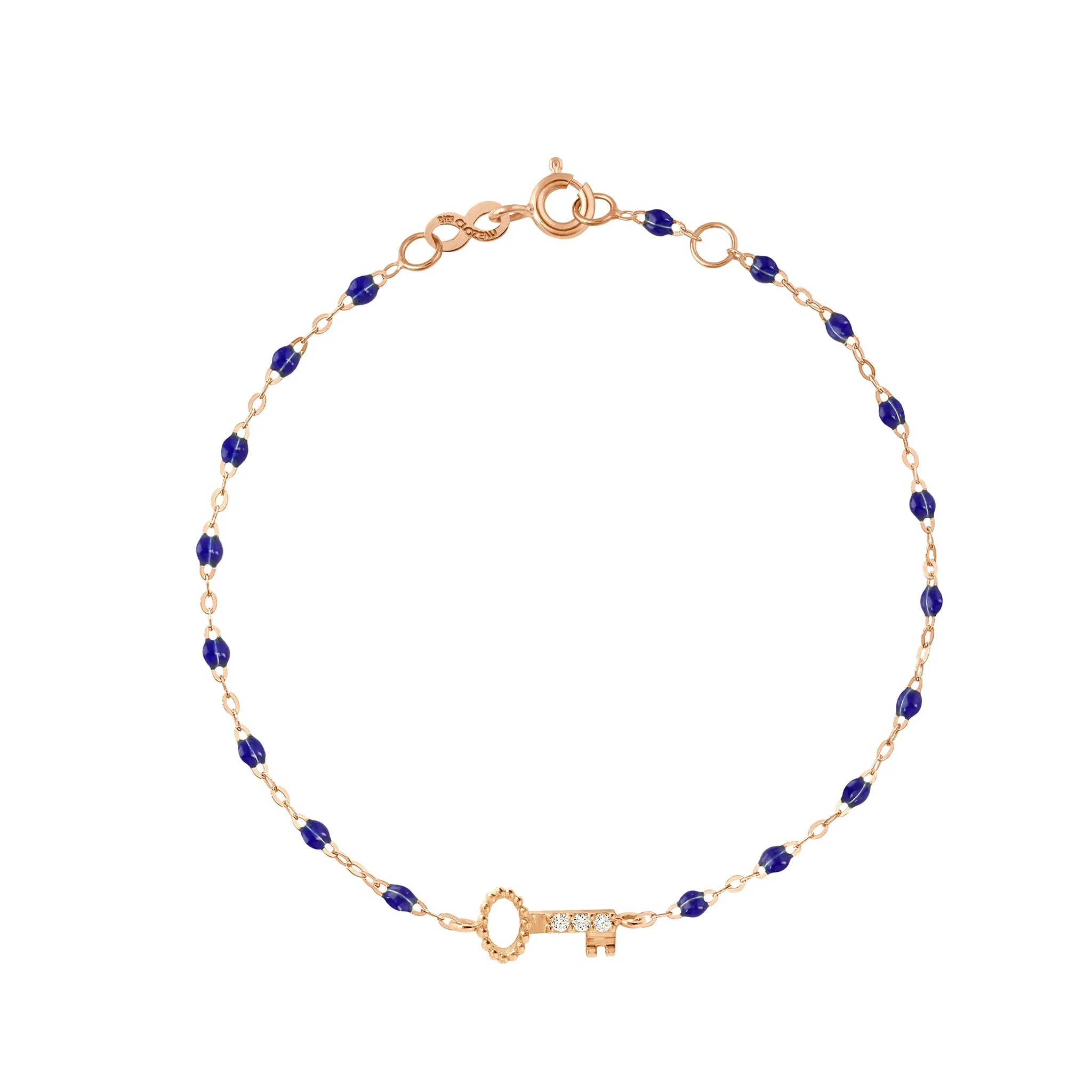 Key Diamond Lapis Bracelet, Rose Gold, 6.7