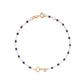 Key Diamond Lapis Bracelet, Rose Gold, 6.7