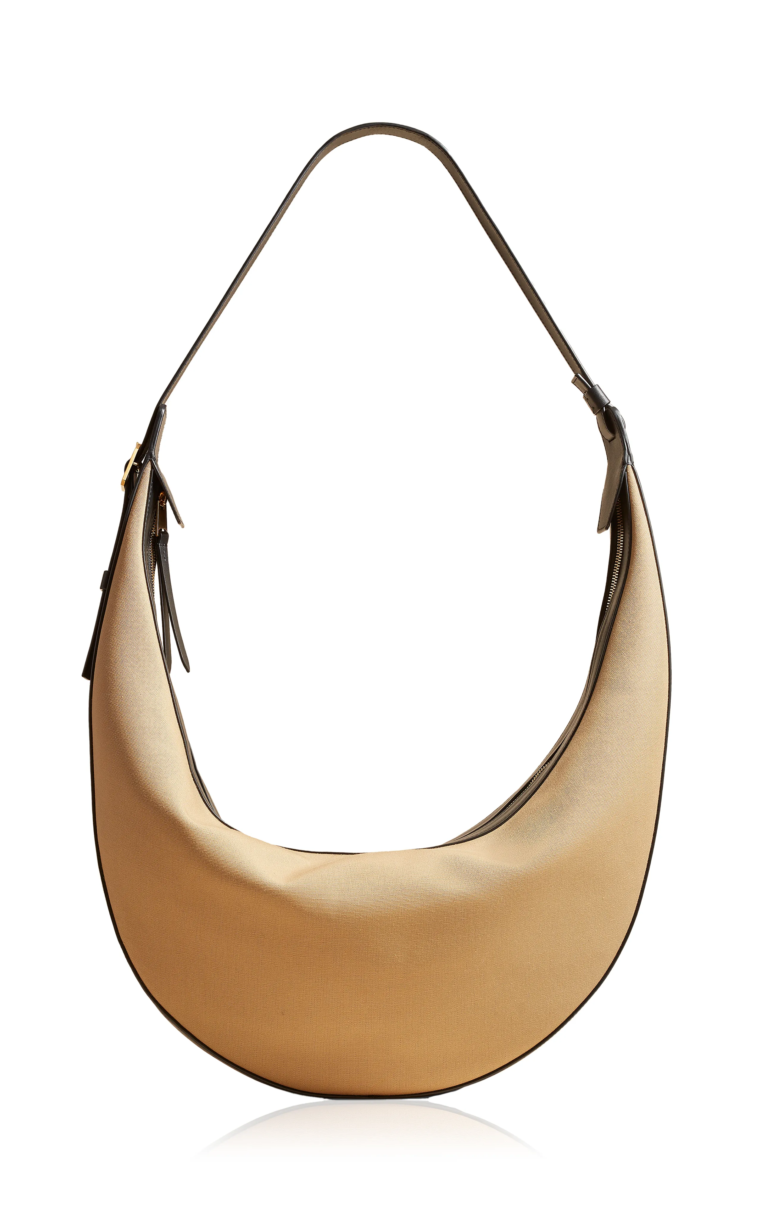 Khaite Augustina Canvas-Leather Hobo Bag