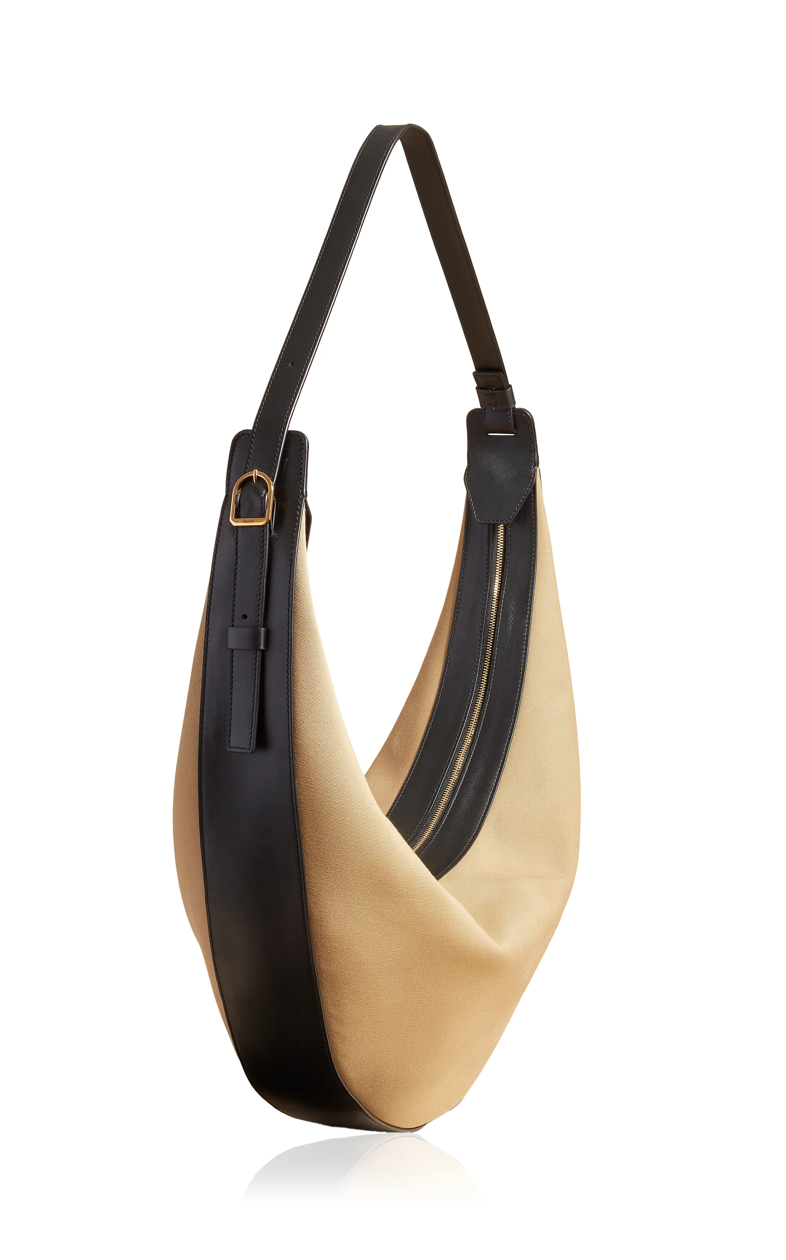 Khaite Augustina Canvas-Leather Hobo Bag