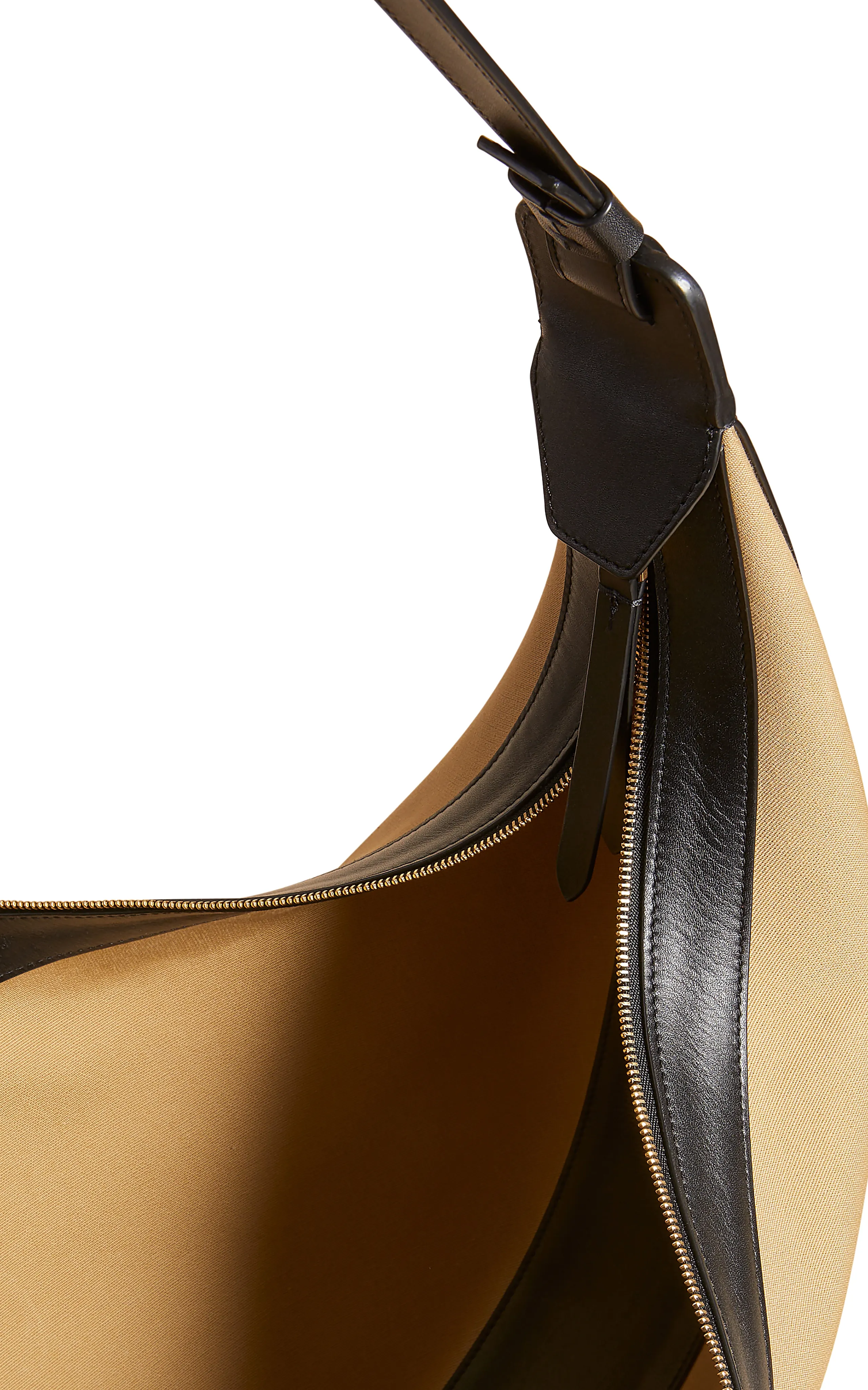 Khaite Augustina Canvas-Leather Hobo Bag