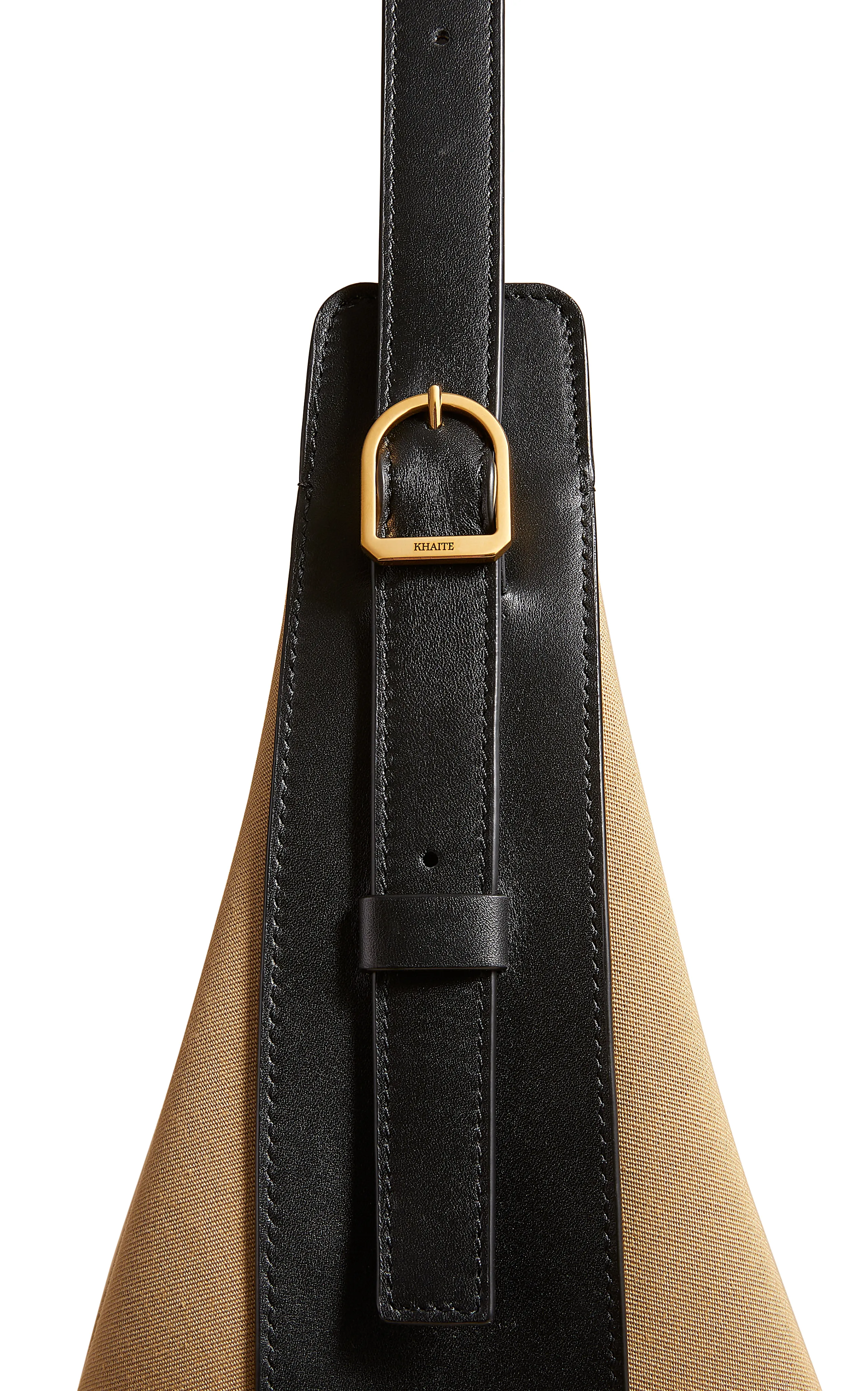 Khaite Augustina Canvas-Leather Hobo Bag