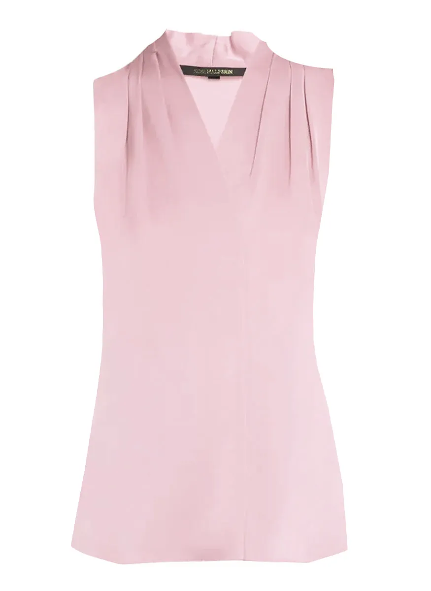 Kobi Halperin Mila Silk-Stretch Sleeveless Top in Chateau Rose