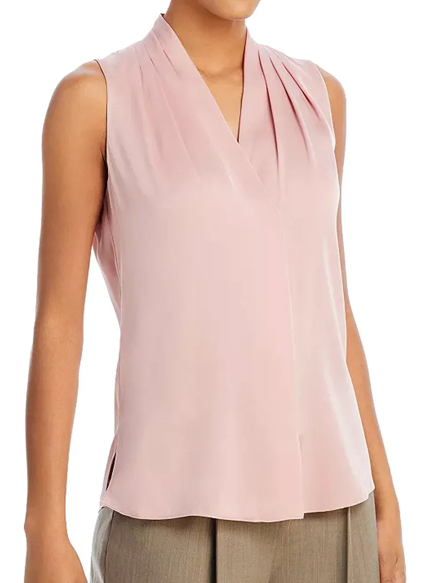 Kobi Halperin Mila Silk-Stretch Sleeveless Top in Chateau Rose