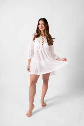 Koy Resort ESCAPE MESH LACE FRONT TUNIC