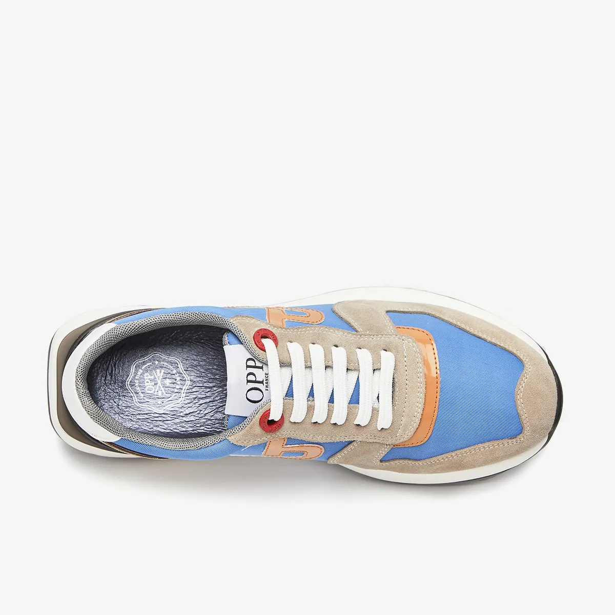 Lace-Up Suede Sneakers Blue 