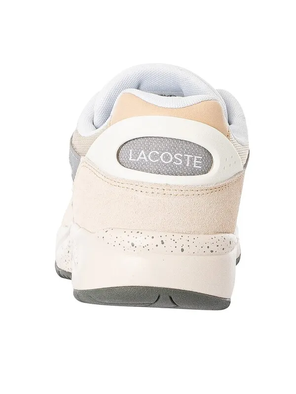 Lacoste Storm 96 LO VTG 124 3 SMA Suede Trainers - Off White/Dark Grey