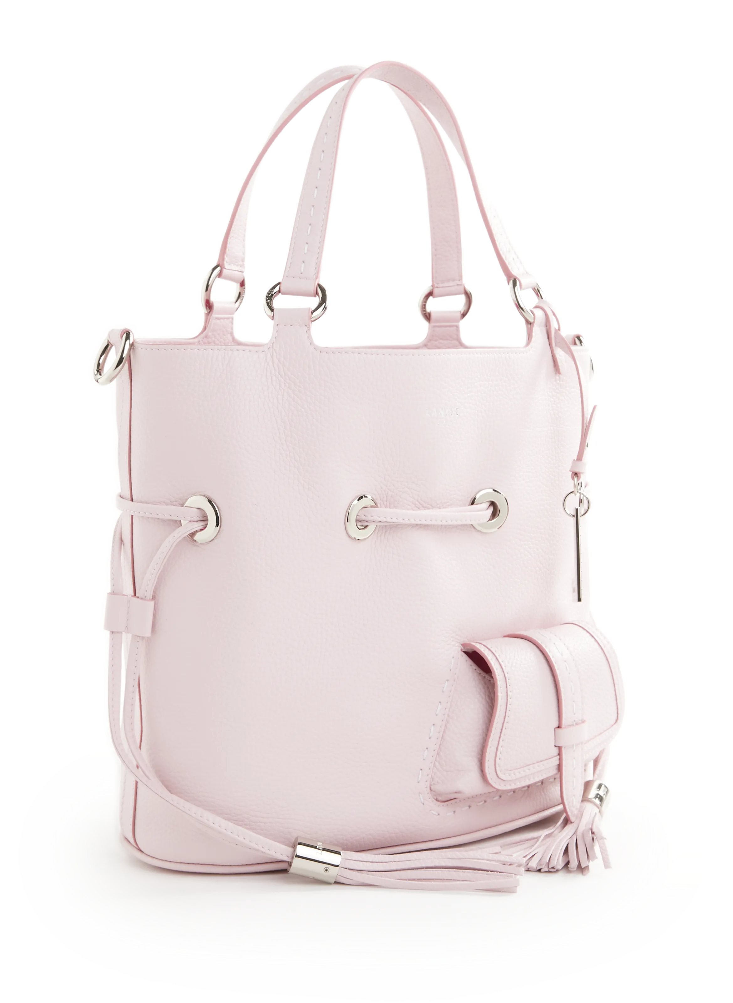 LANCEL  Premier Flirt leather bucket bag - Pink