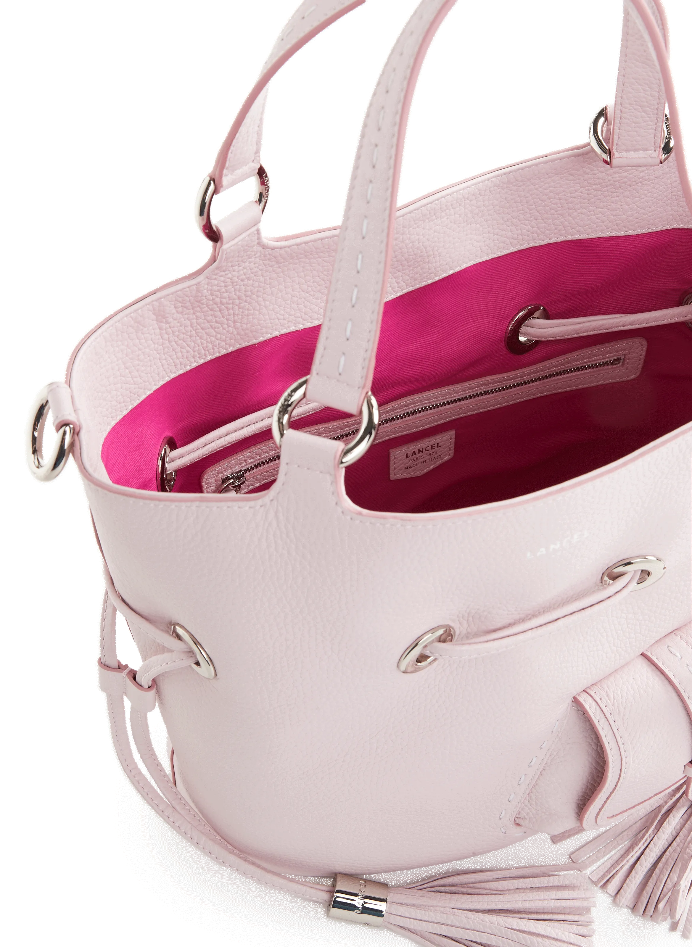 LANCEL  Premier Flirt leather bucket bag - Pink