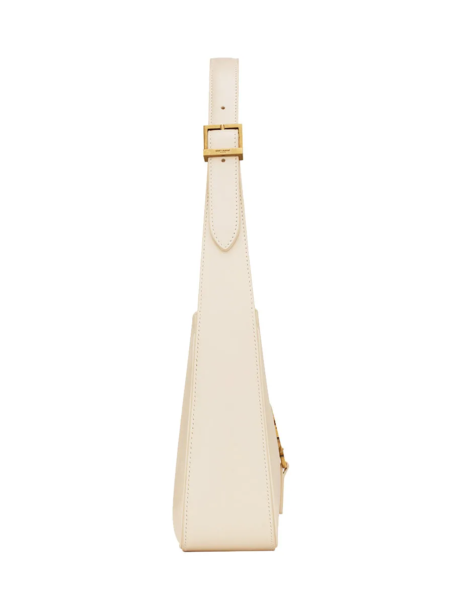 Le 5 a 7 Hobo Bag in Smooth Leather in Blanc Vintage