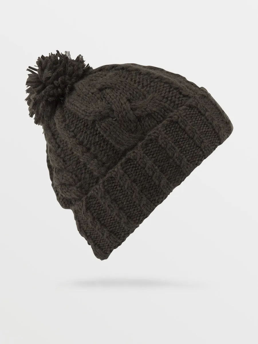 Leaf Beanie - BLACK GREEN