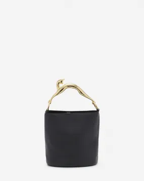 LEATHER FUSION CAT BUCKET BAG