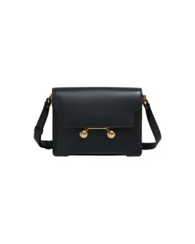 Leather Trunkaroo Medium Shoulder Bag - Black