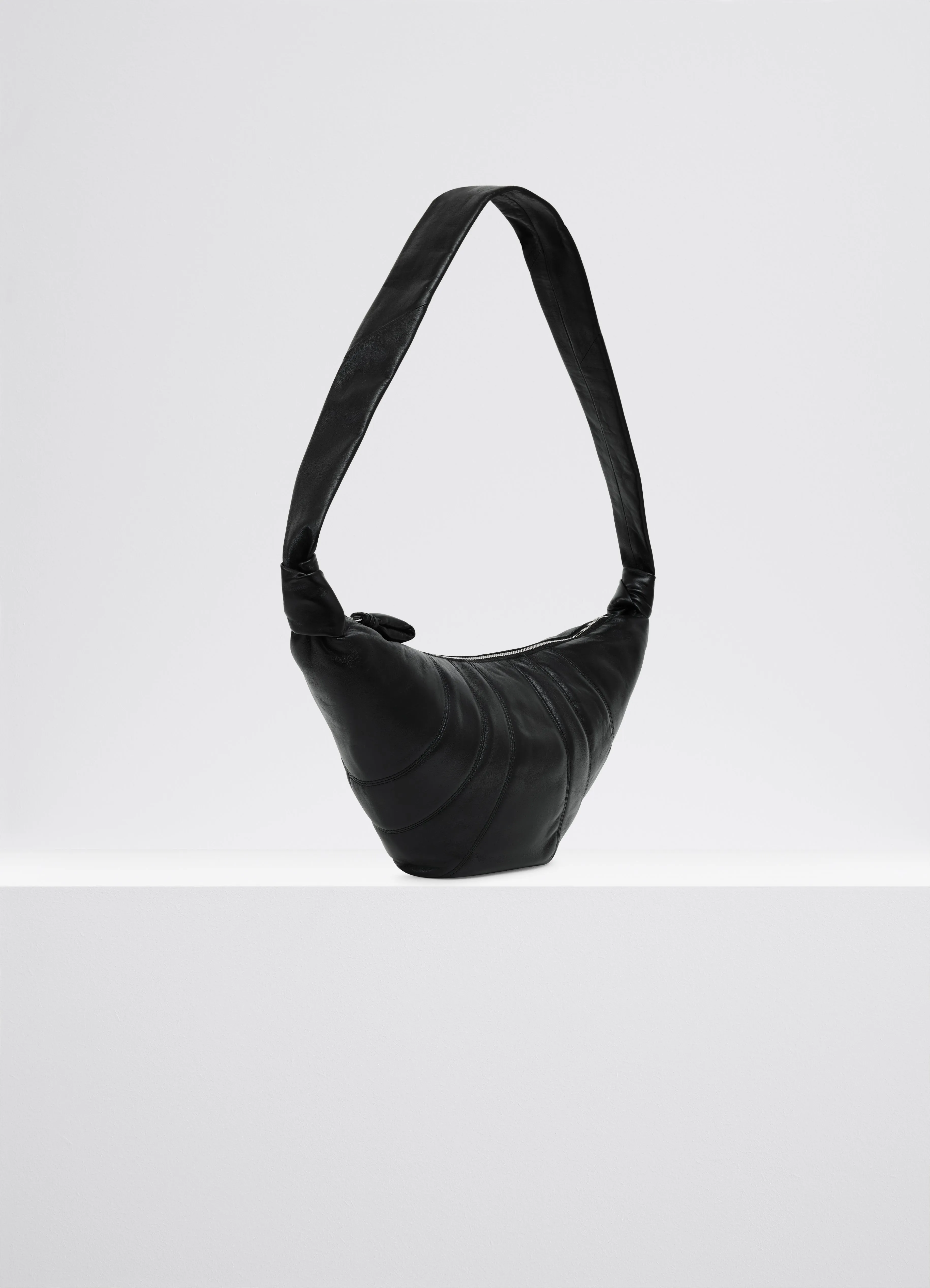 Lemaire  Black Medium Nappa Leather Croissant Bag