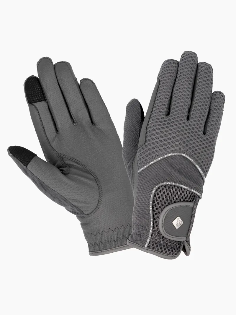 LeMieux 3D Mesh Riding Gloves in Grey