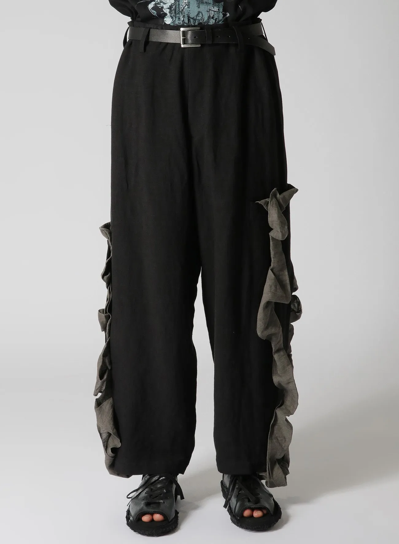 LI/RY CANVAS DECO WIDE PANTS