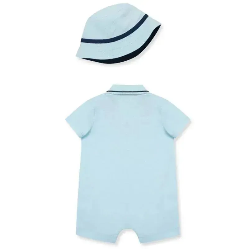 Little Me - Baby Boy Sailboat Knit Romper & Bucket Hat