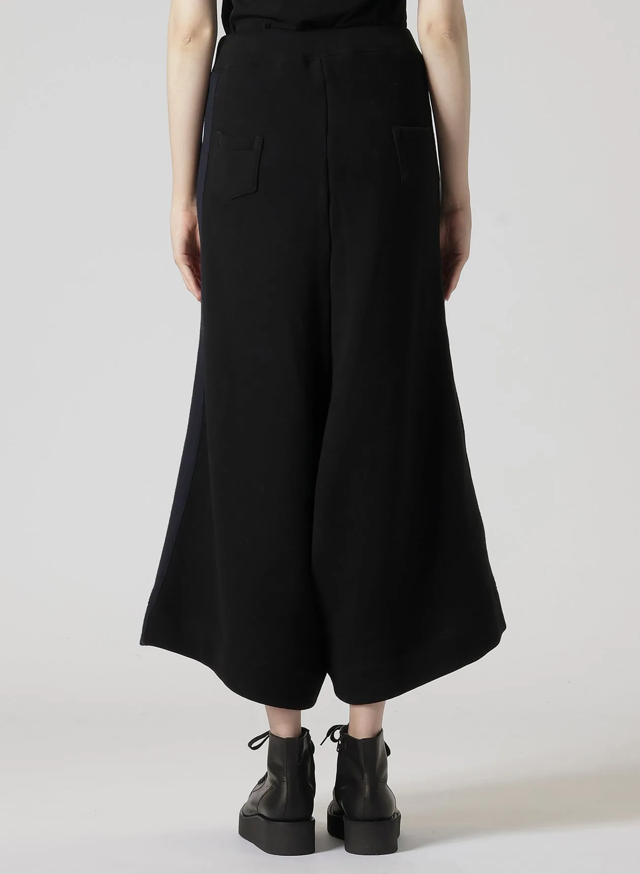 Liy/C BLUSHED FRENCH TERRY R-SIDE LINE WIDE PANTS