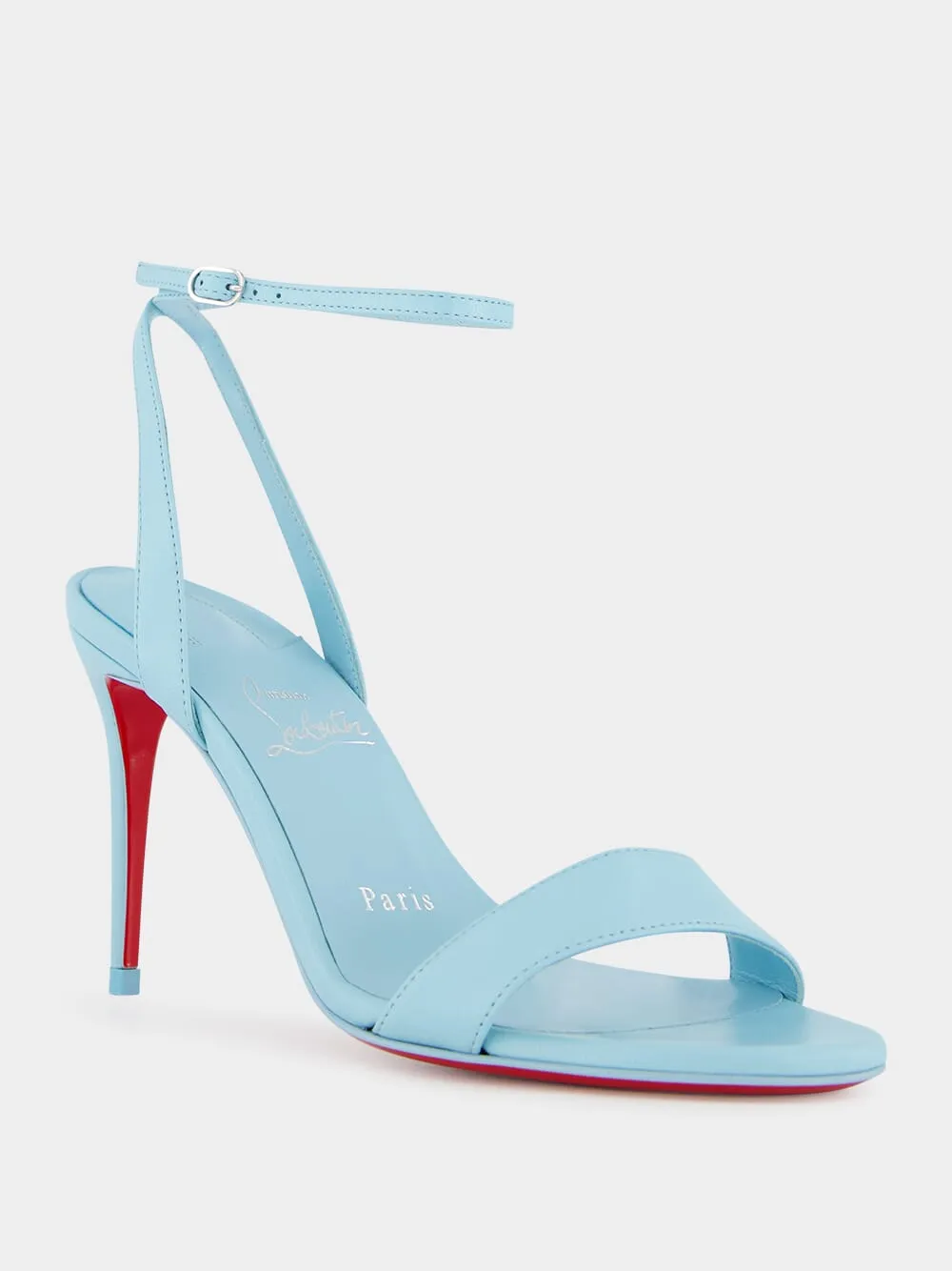 Loubigirl 85mm Blue Nappa Sandals