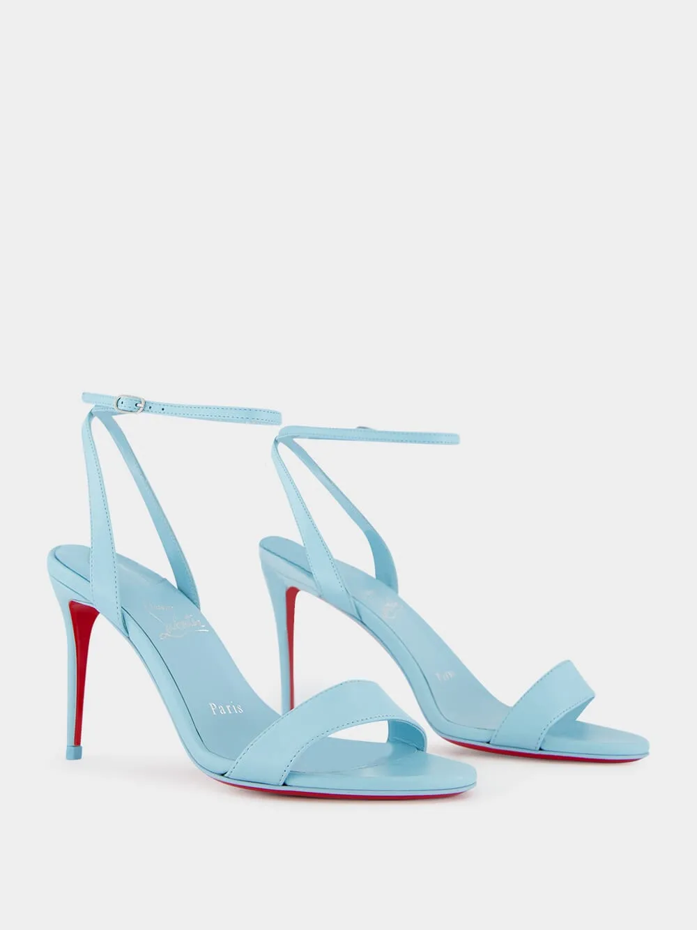 Loubigirl 85mm Blue Nappa Sandals