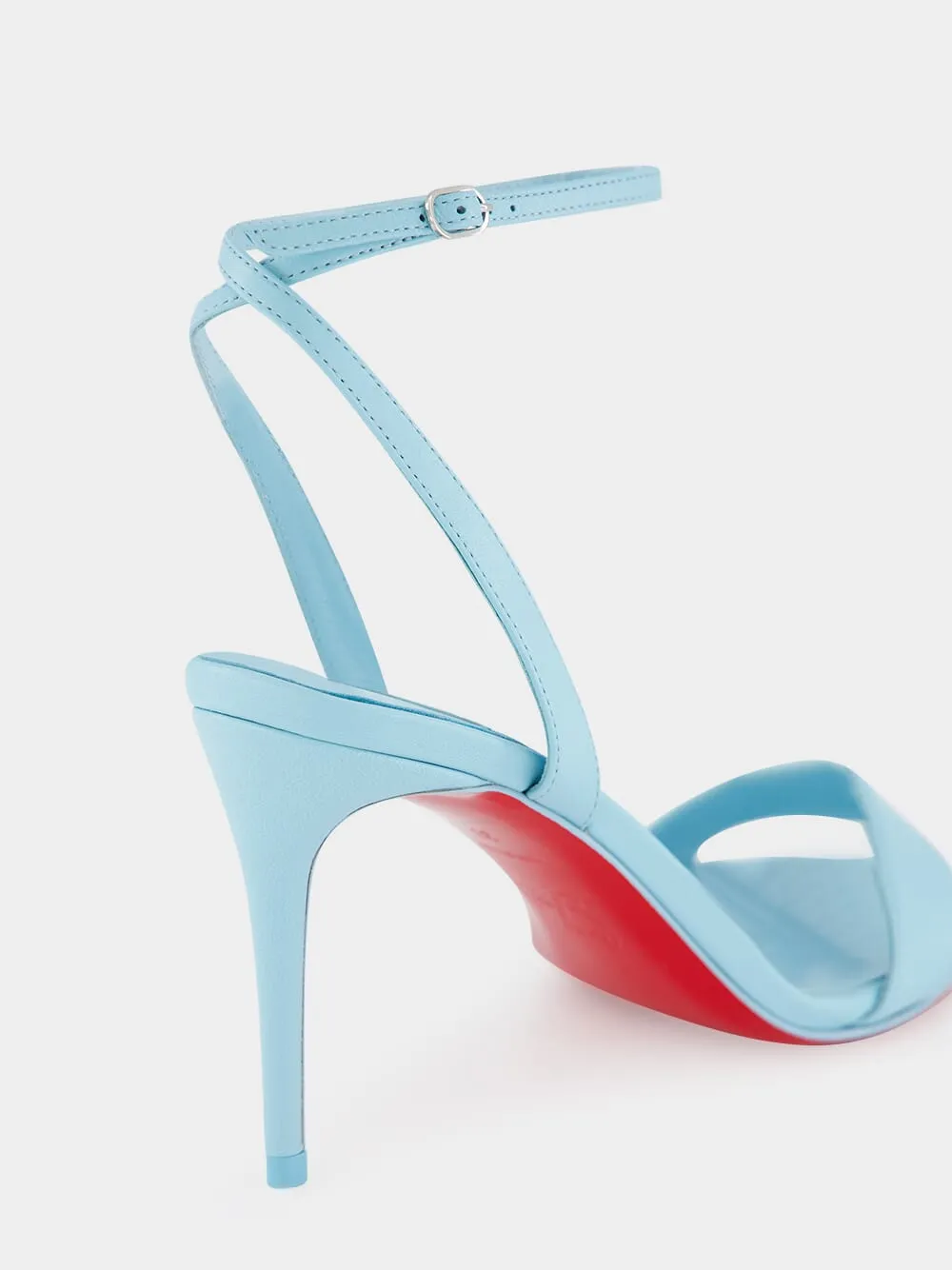 Loubigirl 85mm Blue Nappa Sandals