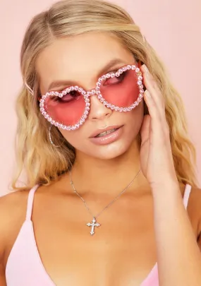 Lover's Paradise Heart Sunglasses-