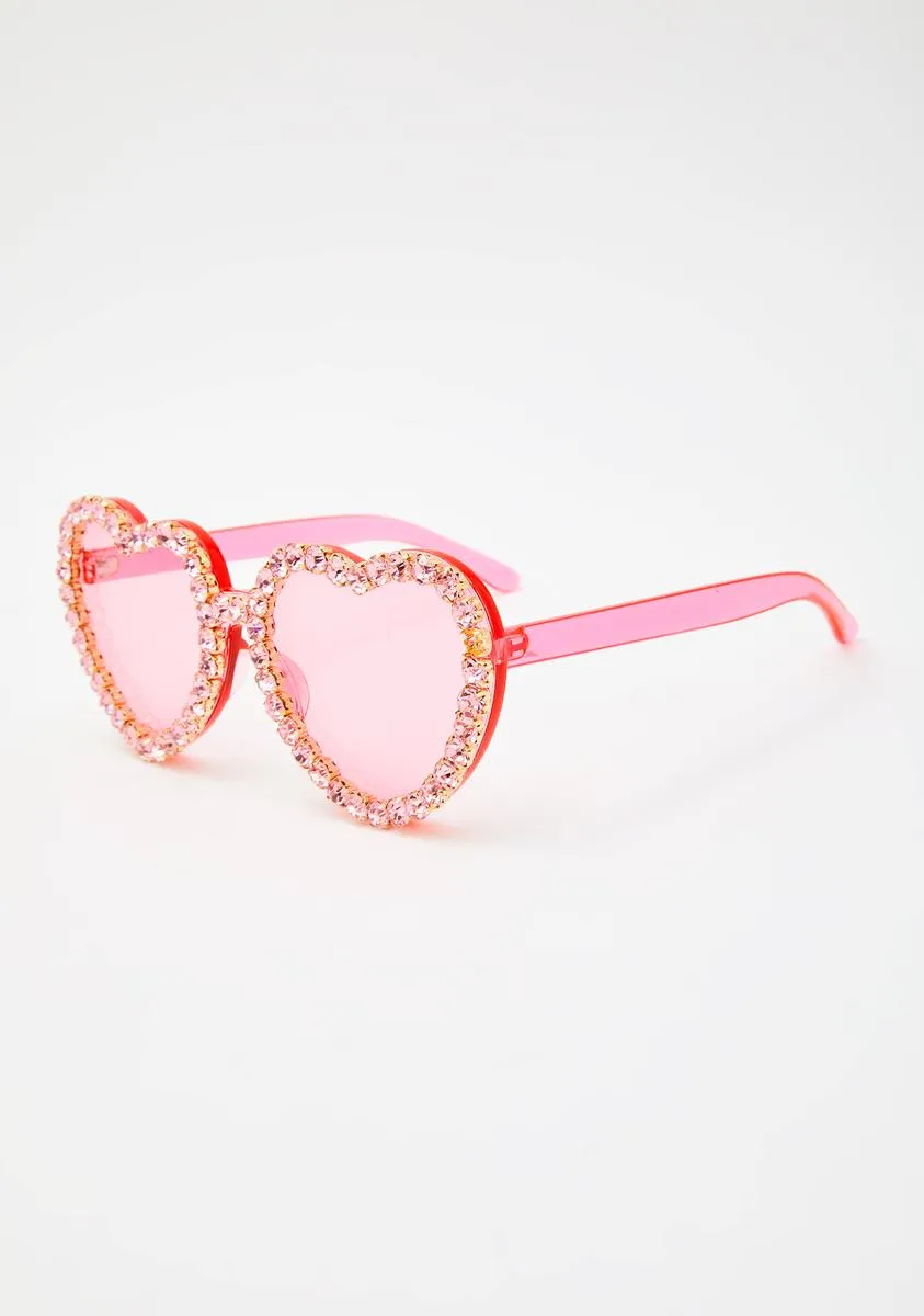 Lover's Paradise Heart Sunglasses-