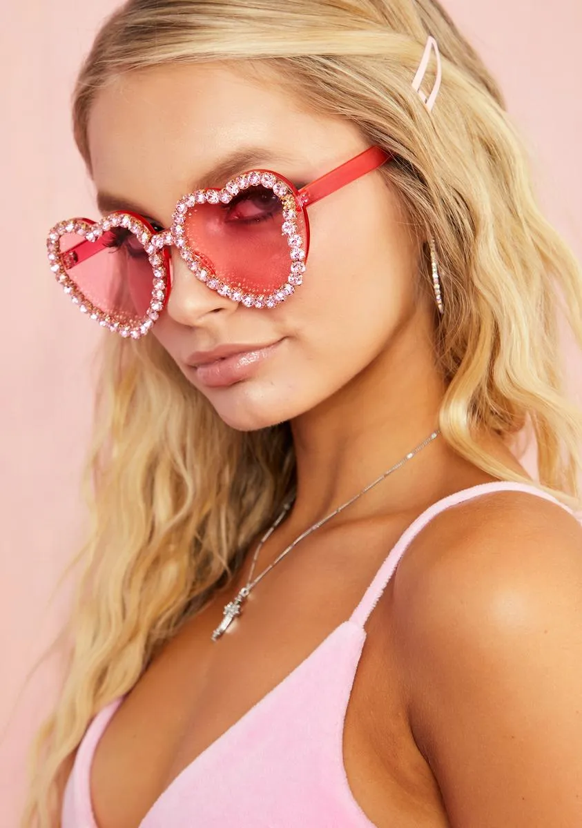 Lover's Paradise Heart Sunglasses-