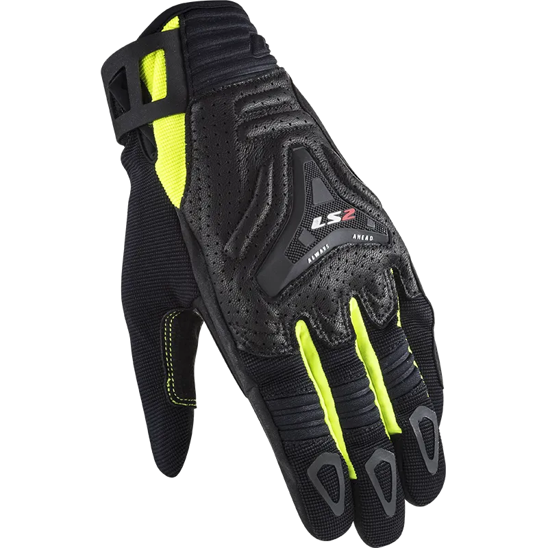 LS2 All Terrain Man Gloves Black/High Visibility Yellow