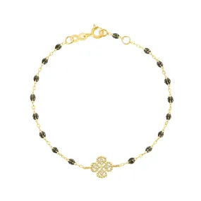 Lucky Clover Classic Gigi Quartz diamond Bracelet, Yellow Gold, 6.7