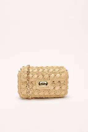 Luisa Spagnoli ILIA CROSS BODY MINI BAG RAFFIA