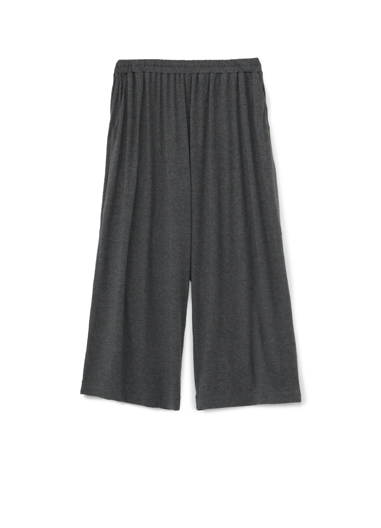 LYOCELL STRETCH RIB JERSEY 4/5 LENGTH WIDE PANTS