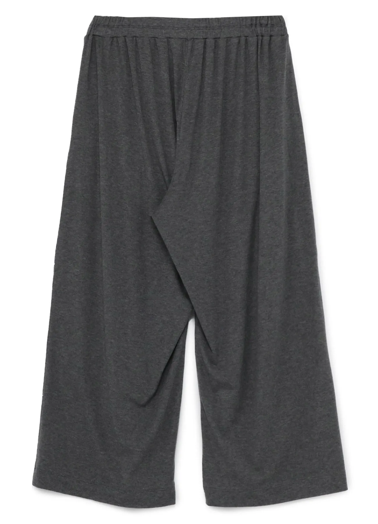 LYOCELL STRETCH RIB JERSEY 4/5 LENGTH WIDE PANTS