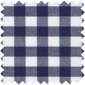 Made-to-Order Mandarin Tunic in Navy Gingham Poplin