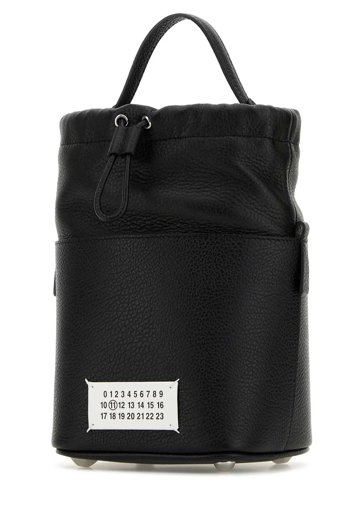 Maison Margiela Black Leather Mini 5 Ac Bucket Bag