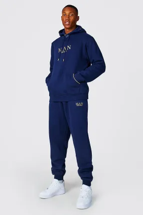 Man Gold Hooded Tracksuit