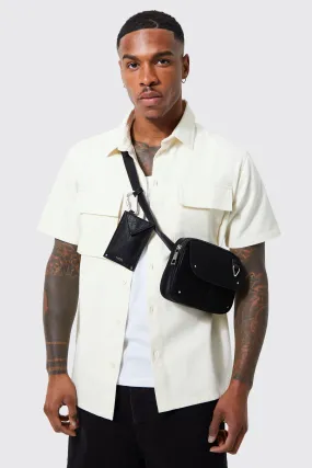 Man Smart Faux Leather Cross Body Bag