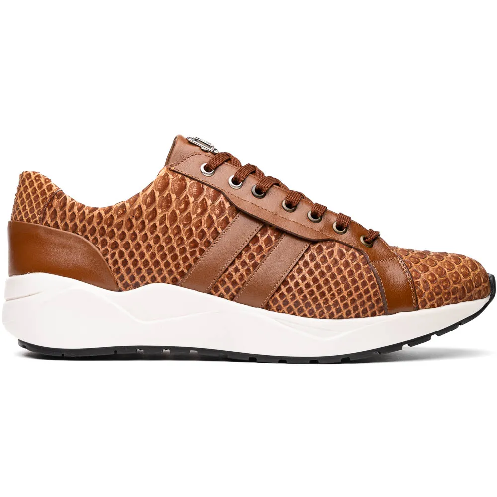 Marco Di Milano Verona Python & Calfskin Sneakers Honey