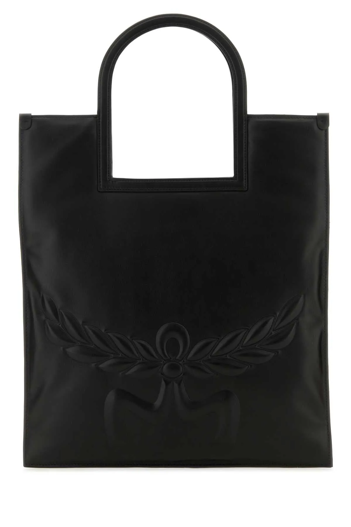 Mcm Black Nappa Leather Aren Shopping Bag